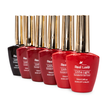Esmalte em Gel Real Love Tons de Vermelho